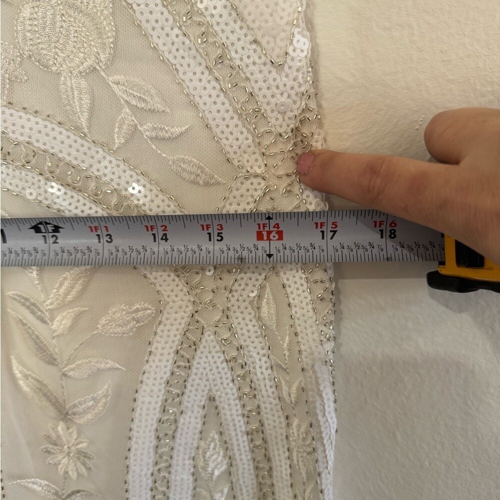 Lulus White Sequin Beaded Embroidered Bodycon Mini Dress Size‎ Small (730) - Picture 15 of 15